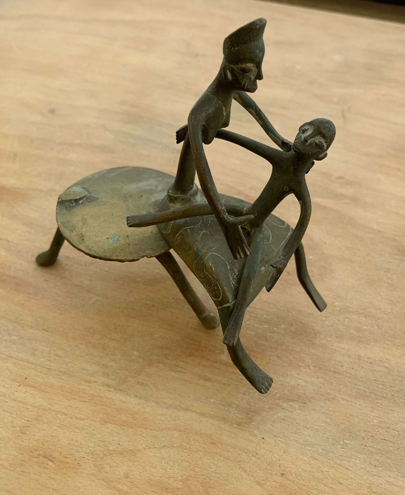 Rare Bronze Fon Maternity Figure African Figure Antique Tribal Figure photo buy