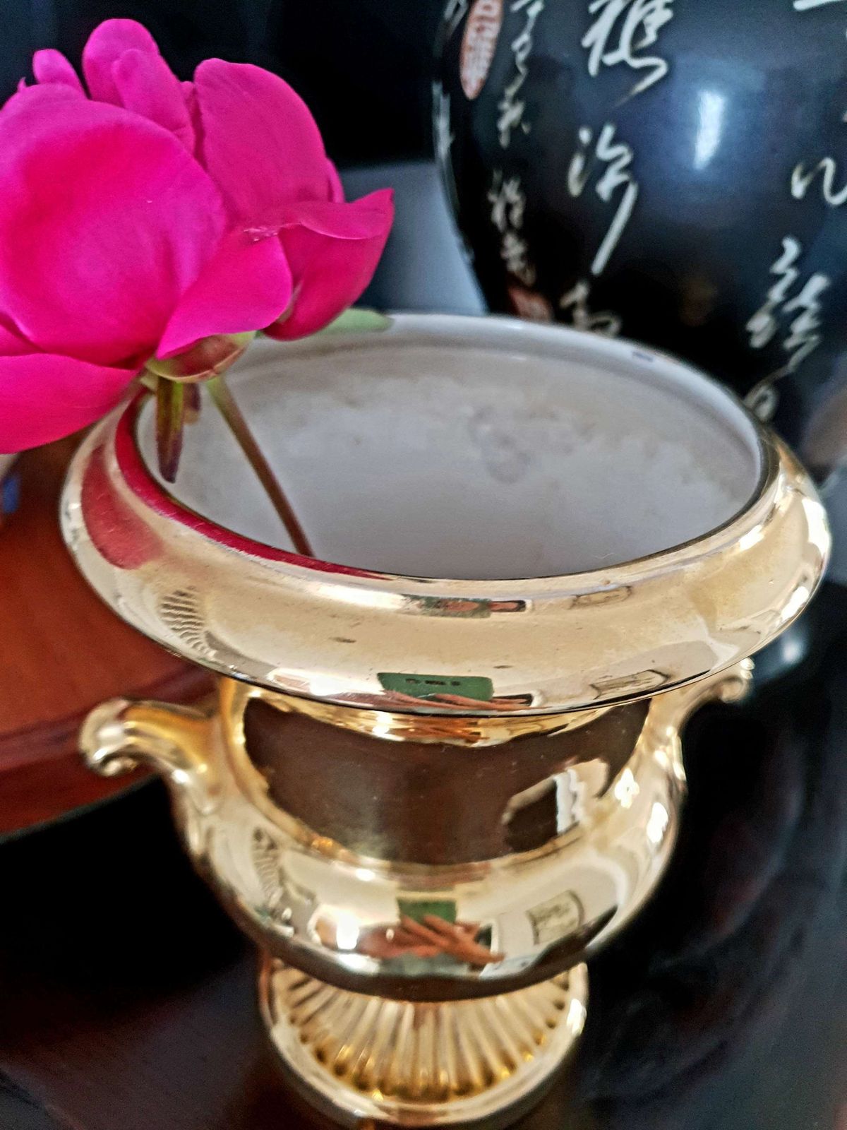 1950's Gold Lustre Ware Urn Vase By Royal Winton Grimwades photo Home Decor