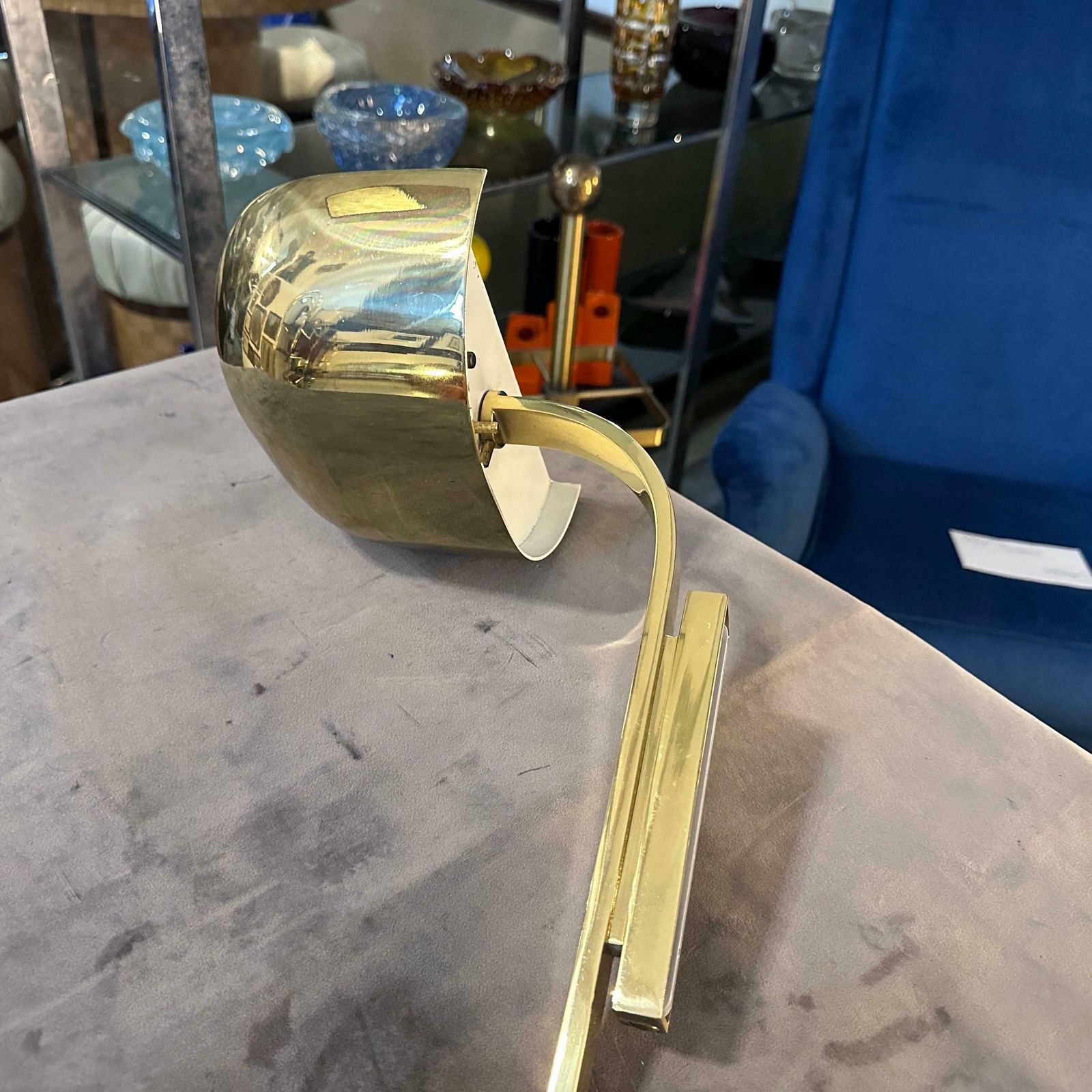 Two 1980s Elegant Mid Century Modern Brass Italian Wall Sconces By Lumi Milano photo Lighting