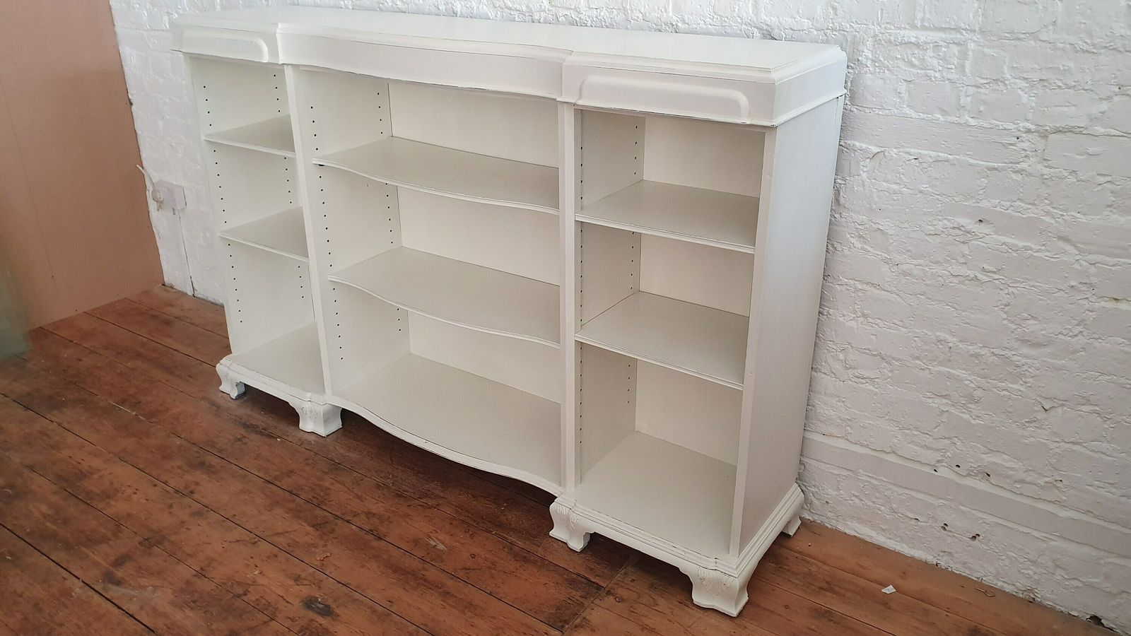 Massive Vintage Mahogany Bookcase Shelves Shop Display From Harrods Adjustable Shelves Hand Painted In Farrow And Ball photo furniture