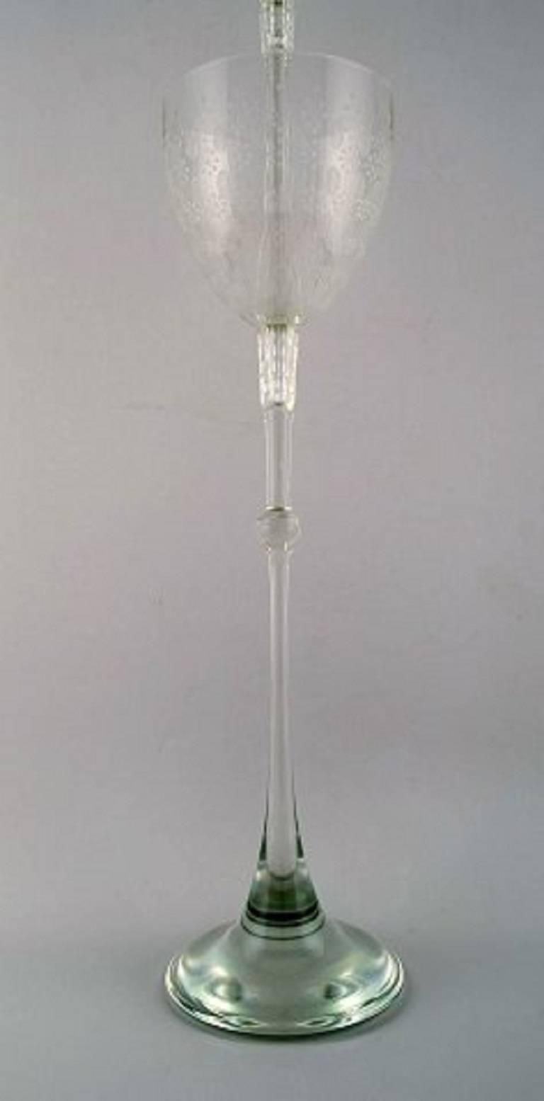 Bjørn Wiinblad For Rosenthal, Very Large And Rare "Romanze" Glass photo for sale