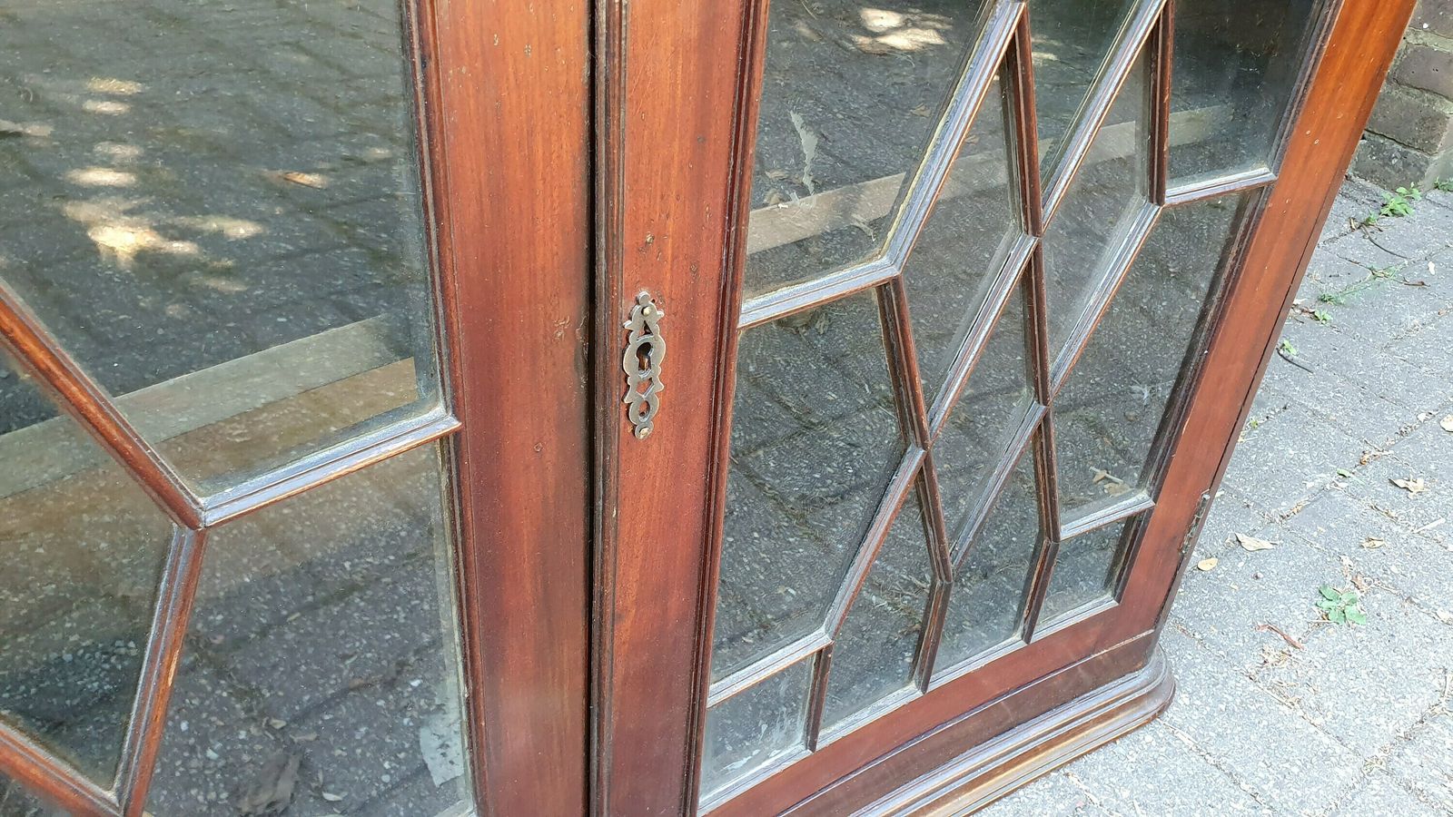 Rare Vintage Victorian Glazed Glass Cupboard With Box Compartment To Top Entryway Furniture. photo 495.0