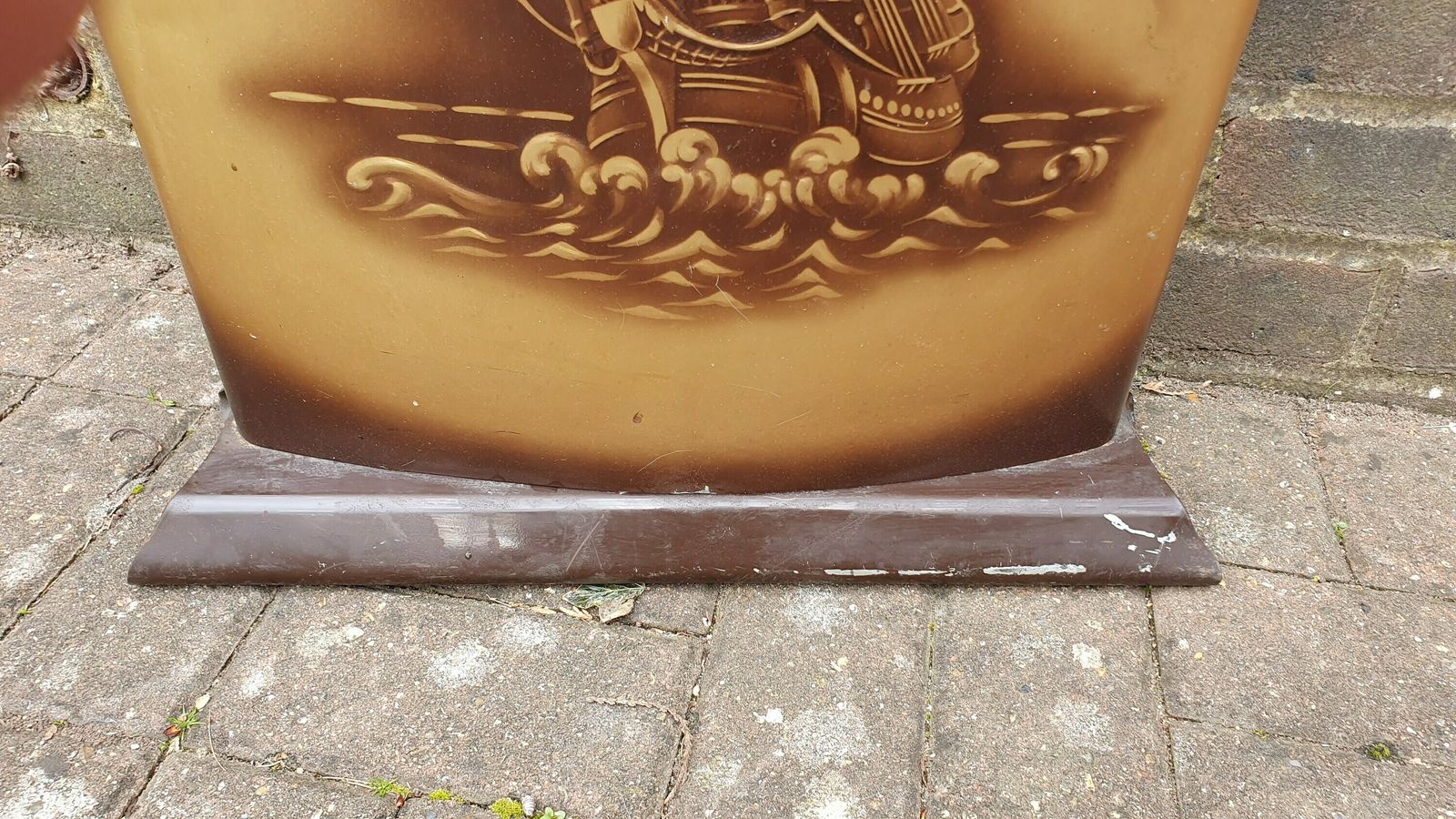 Classic Metal Retro Galleon Fire Screen. Worcester Ware 1930 50. photo vinterior