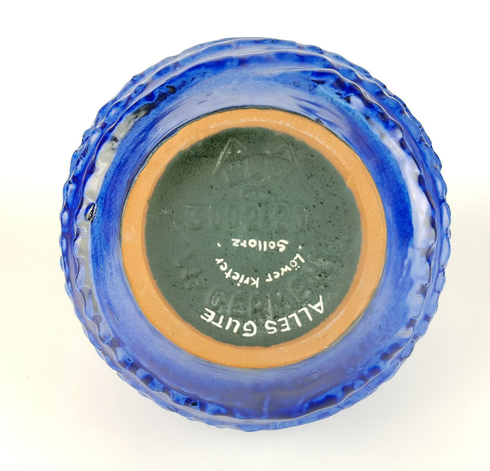 Vintage Carstens Tönnieshof Handled Blue Vase 3002 20 West German Pottery photo vinterior