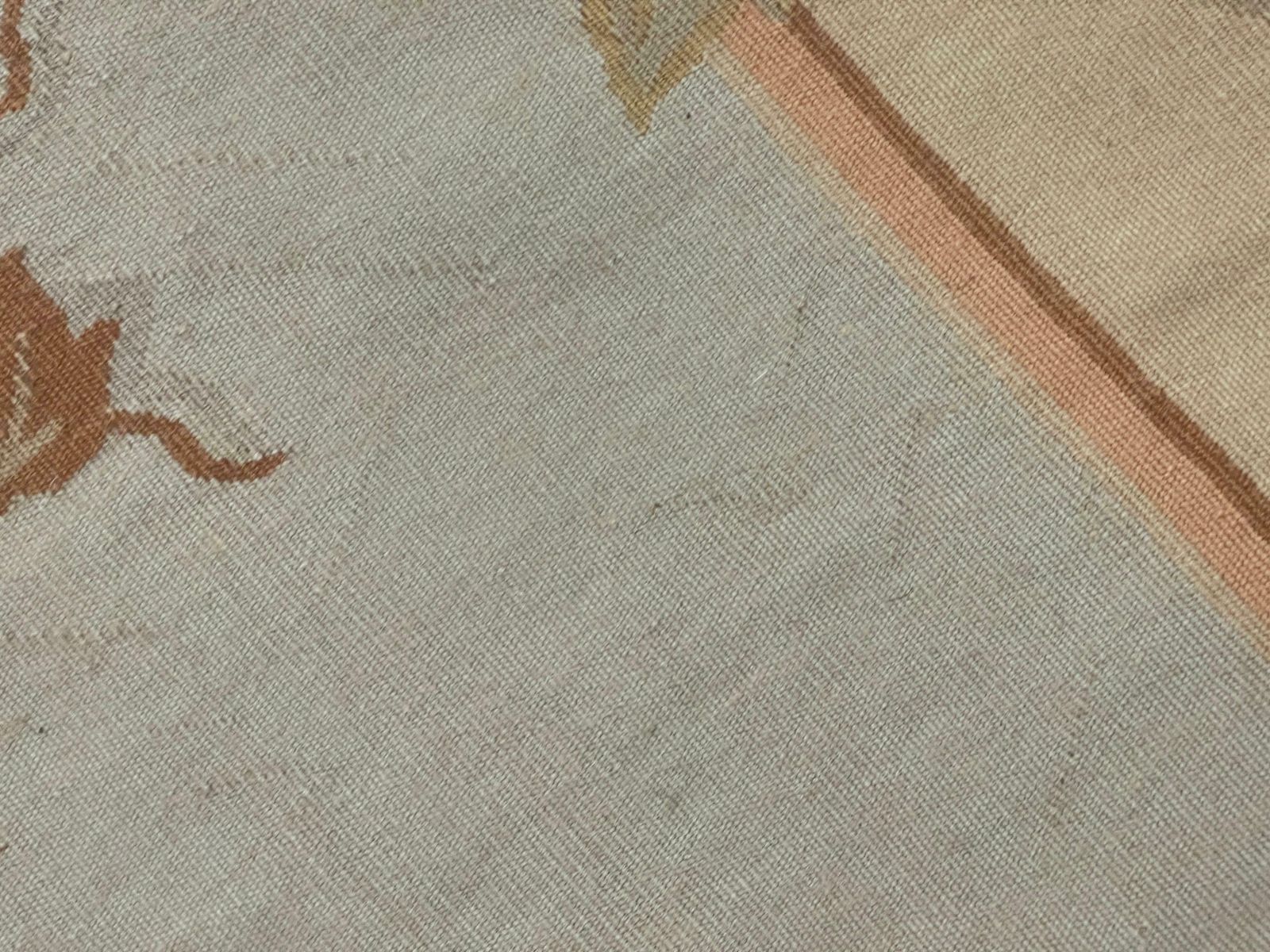 photo vinterior Handmade Carpet Blush Pink Blue Aubusson Rug, Extra Large Wool Tapestry Rug