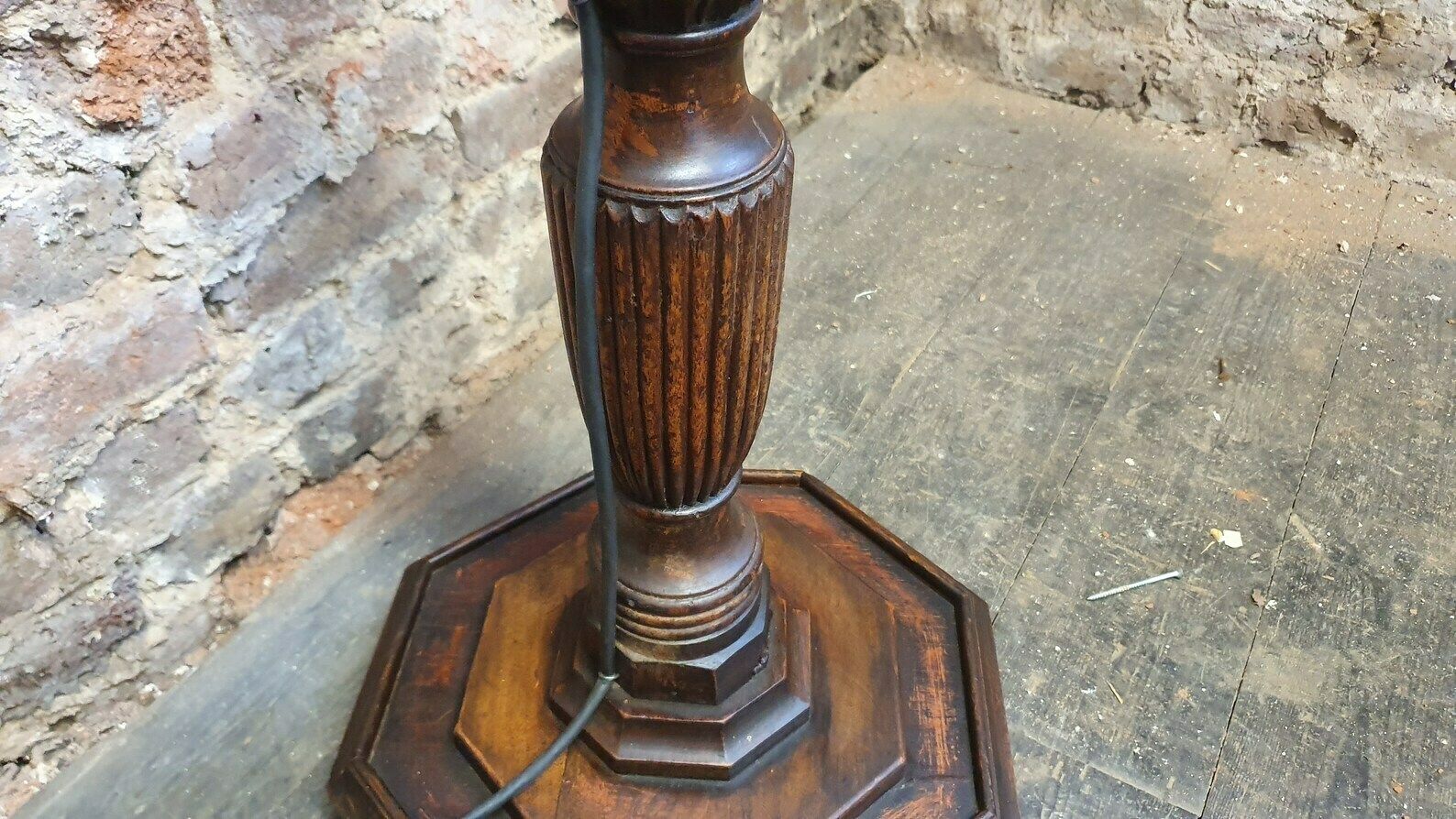 Unique Vintage Bespoke Mahogany Standard Lamp Old Ship’s Decoration photo 245.0