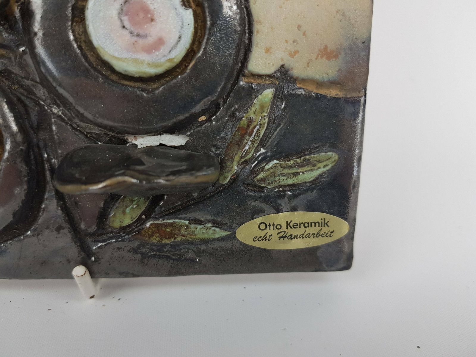 1995   2000 Vintage Otto Keramik 3d Wall Plate Fat Lava photo furniture