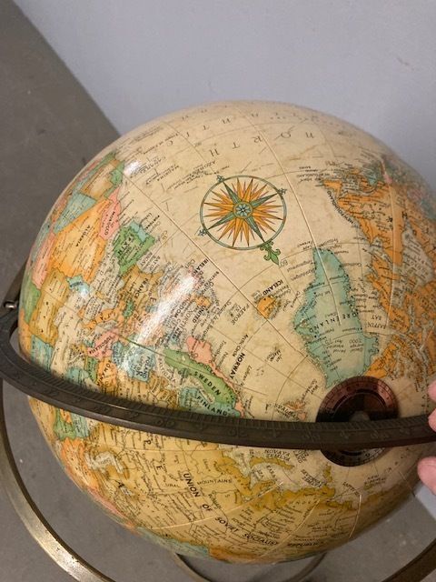 American Vintage 60s Globe With Metal Structure  Modern photo Home Decor