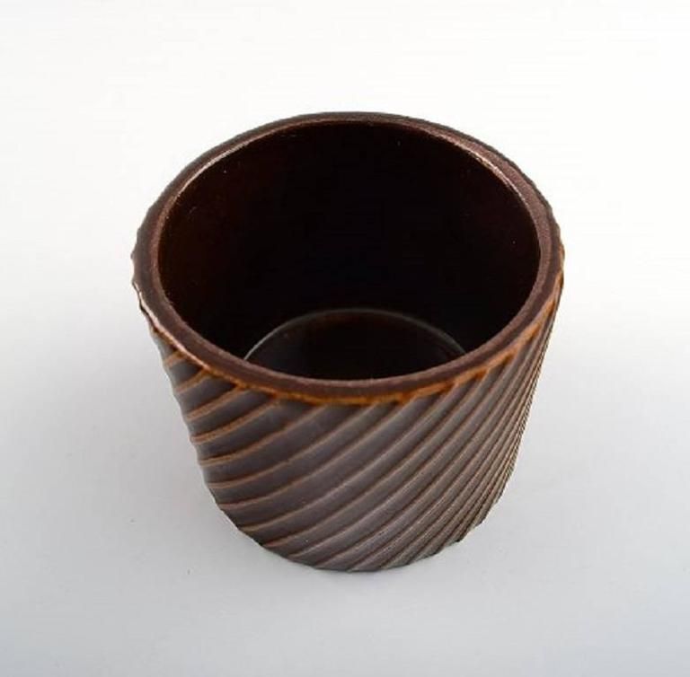 Stig Lindberg, Gustavsberg, "Domino" Pair Of Vases In Ceramic, 1950 1960s photo for sale