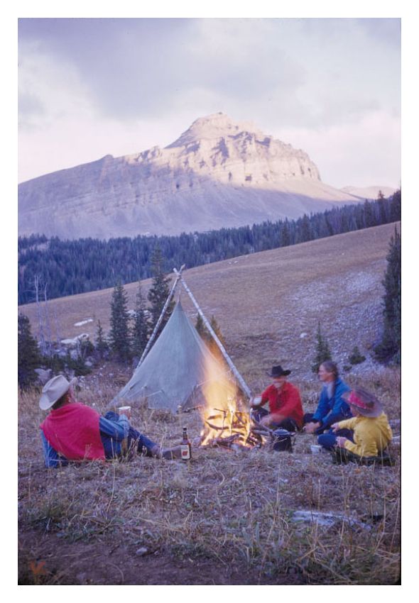 A Campfire On The Trail By Toni Frissell Oversize Archival Pigment Print Framed In White photo furniture