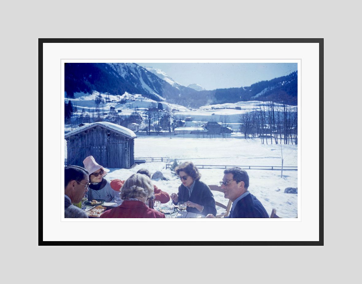 A Meal With A View By Toni Frissell Oversize Archival Pigment Print Framed In White