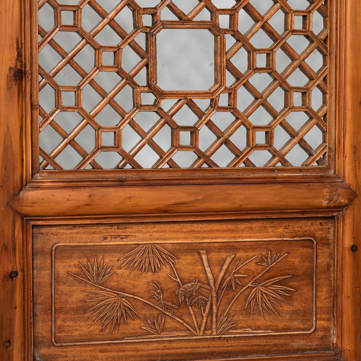 Four Seasons Antique Carved Screen photo Home Decor