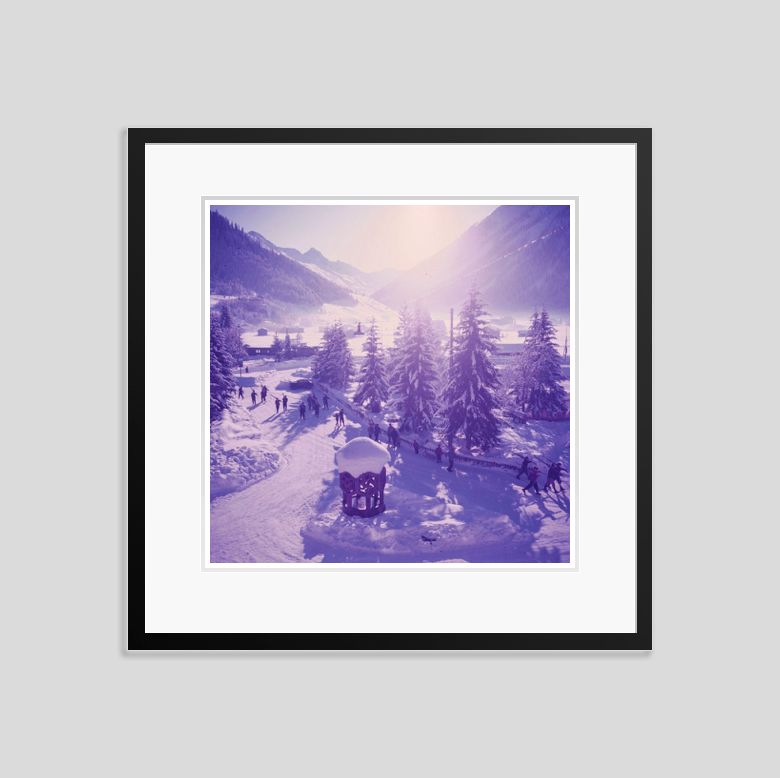 A Walk In The Snow By Toni Frissell Oversize Archival Pigment Print Framed In White