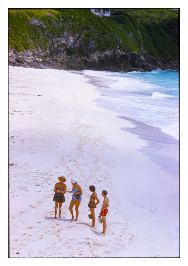 Beachgoers In Bermuda By Toni Frissell Oversize Archival Pigment Print Framed In Black photo furniture