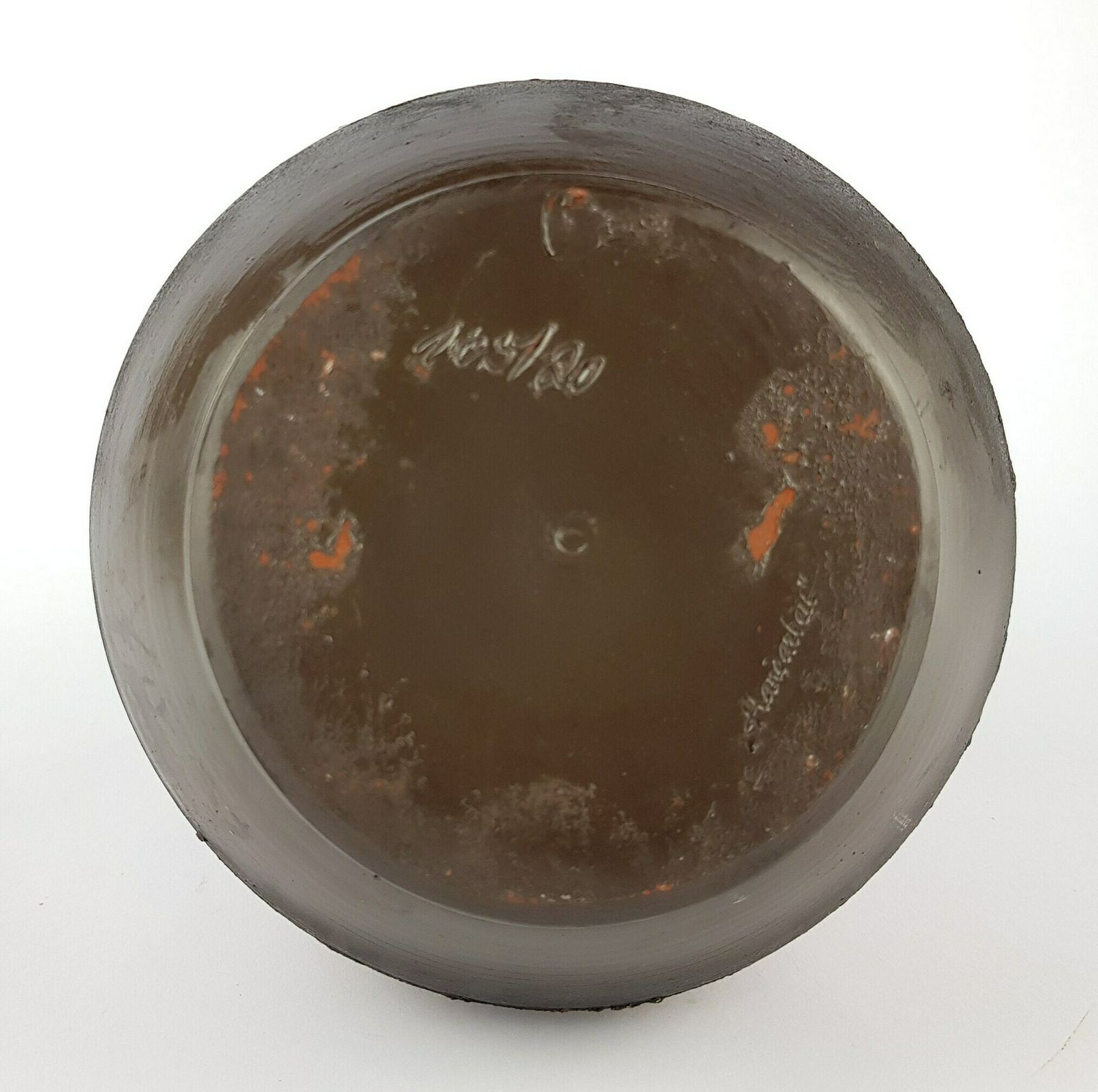 Vintage Red And Black Sierhahn Keramik Siershahner Fabrik Fat Lava Vase 105 20 West German Pottery photo 64.0