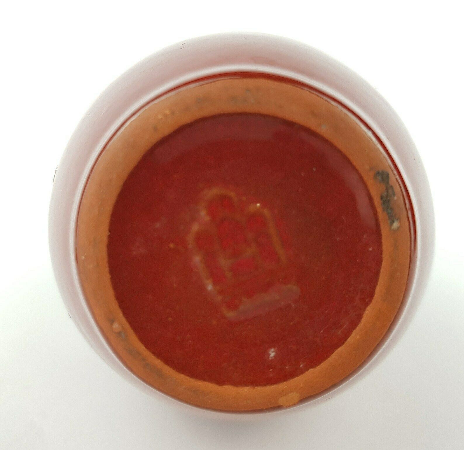 Vintage Maria Laach Keramik Red Craquelé Fat Lava Vase West German Pottery 1960 70s photo vinterior
