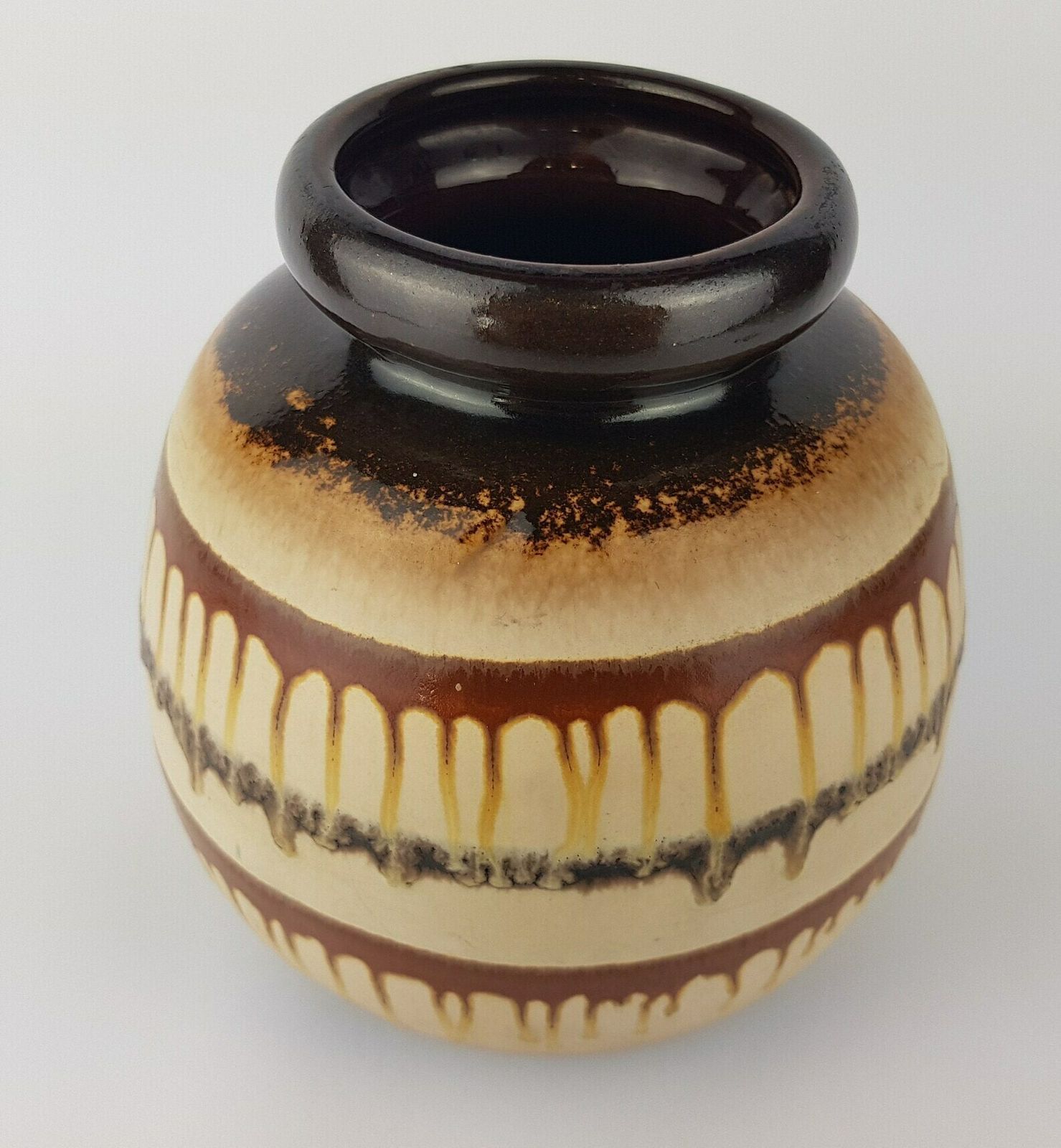 Vintage Scheurich Keramik Fat Lava Ceramos Vase, 284 19, West Geman Pottery 1970s photo vinterior