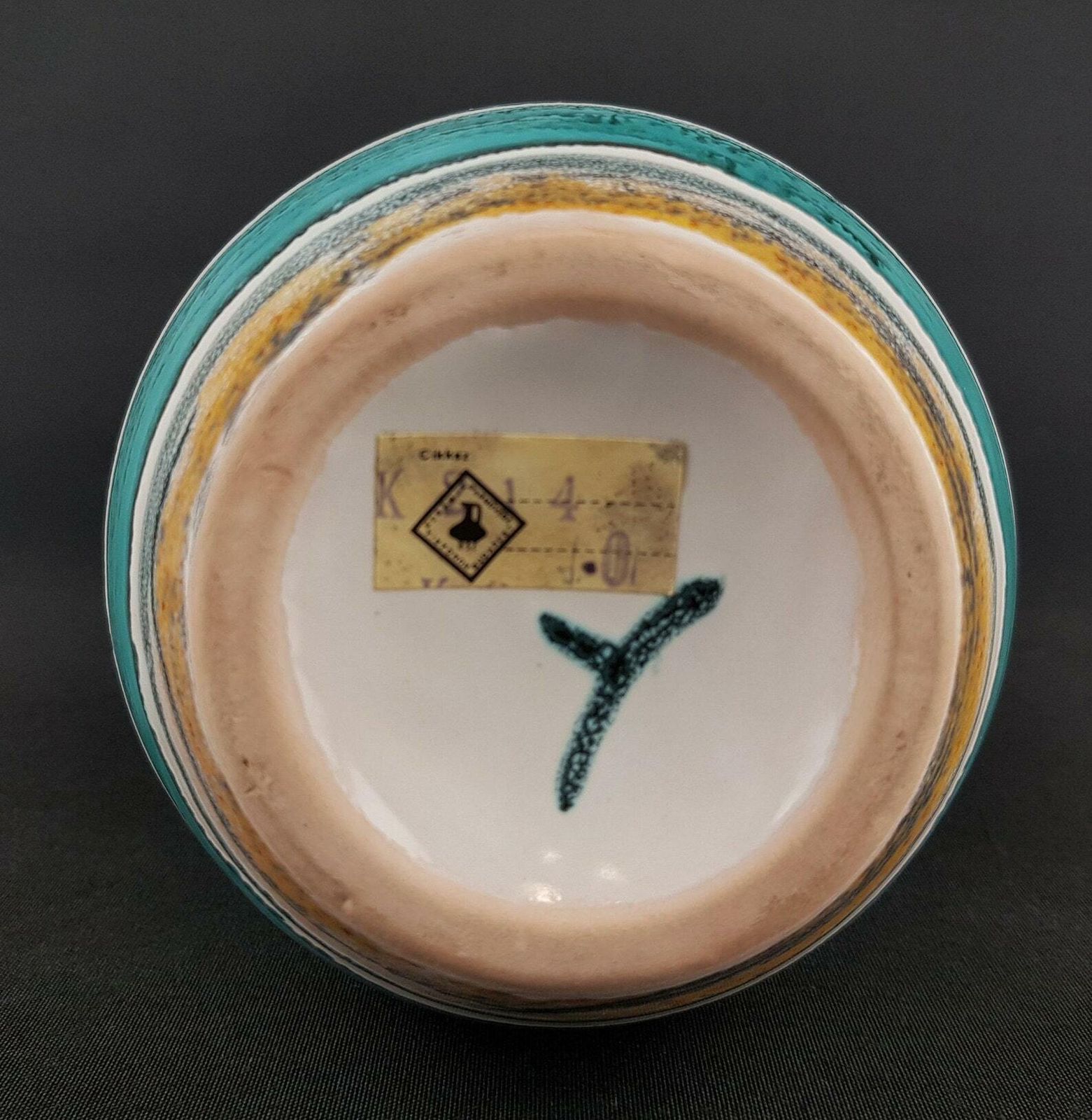 Very Rare Vintage 1970s Iparmuvesz Budapest Hungarian Studio Pottery Art Vase photo 89.0