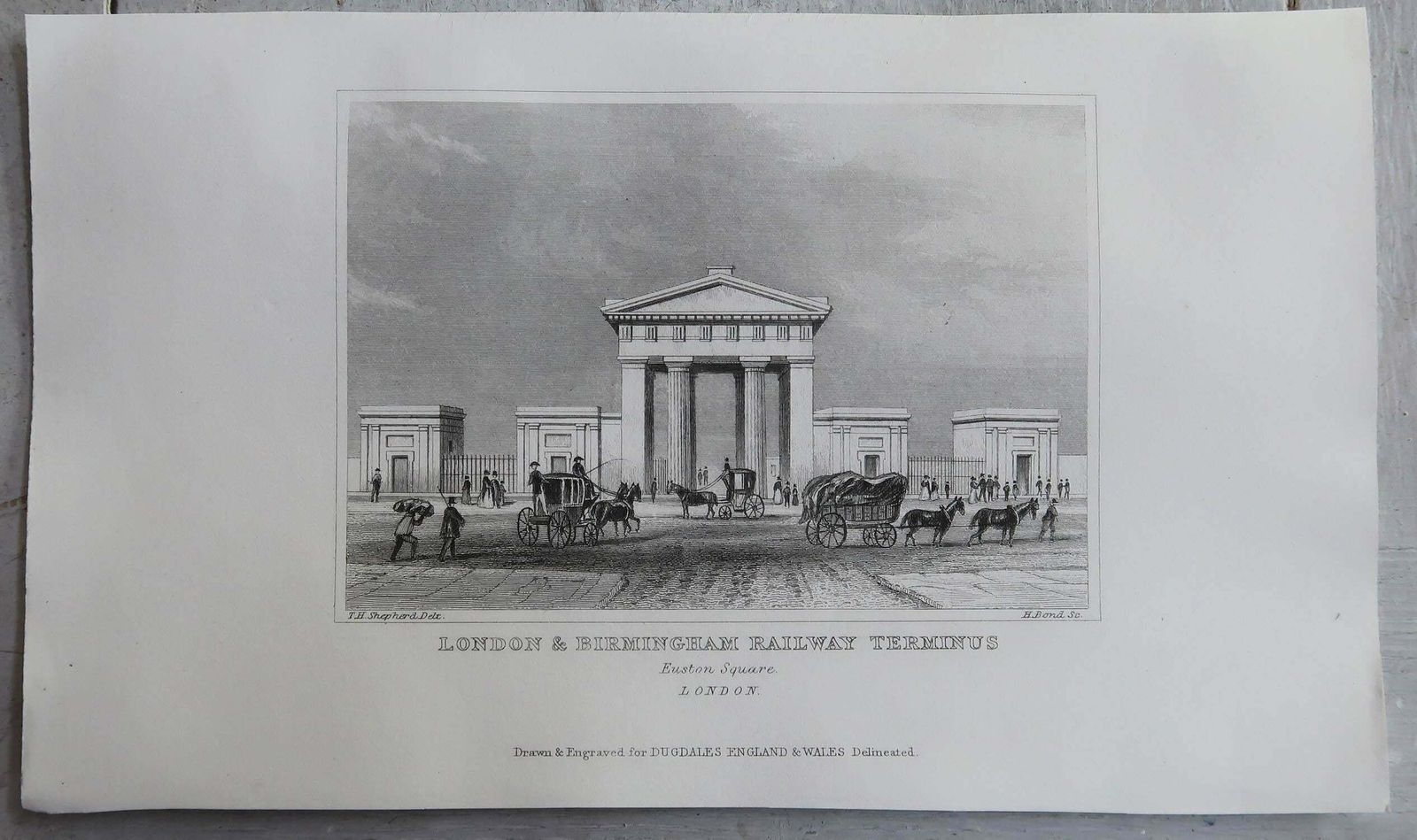 Set Of 15 Antique Architectural Prints, London Buildings, Circa 1840 photo Art