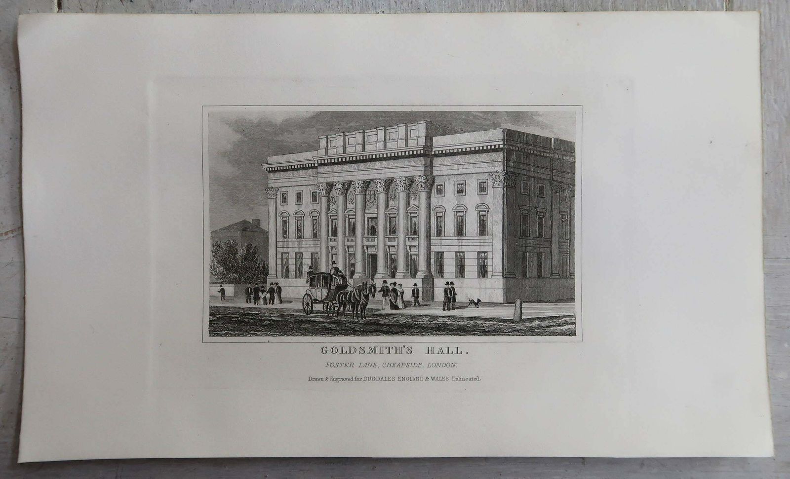photo for sale Set Of 15 Antique Architectural Prints, London Buildings, Circa 1840