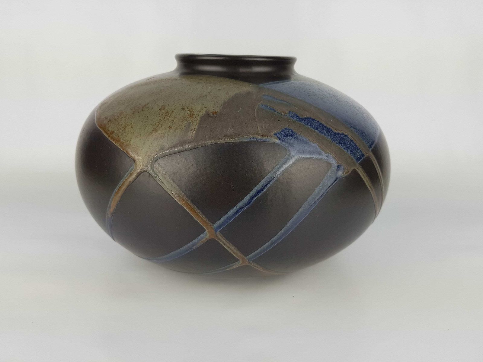 Vintage Bay Keramik Fat Lava Xl Disk Vase West German Pottery 690 17