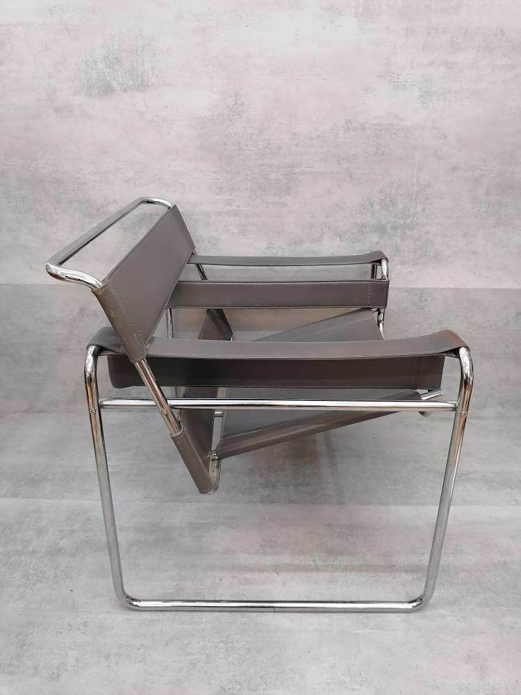 Marcel Breuer Wassily Style Grey B3 Chairs 1980s Italy By Fasem photo Furniture
