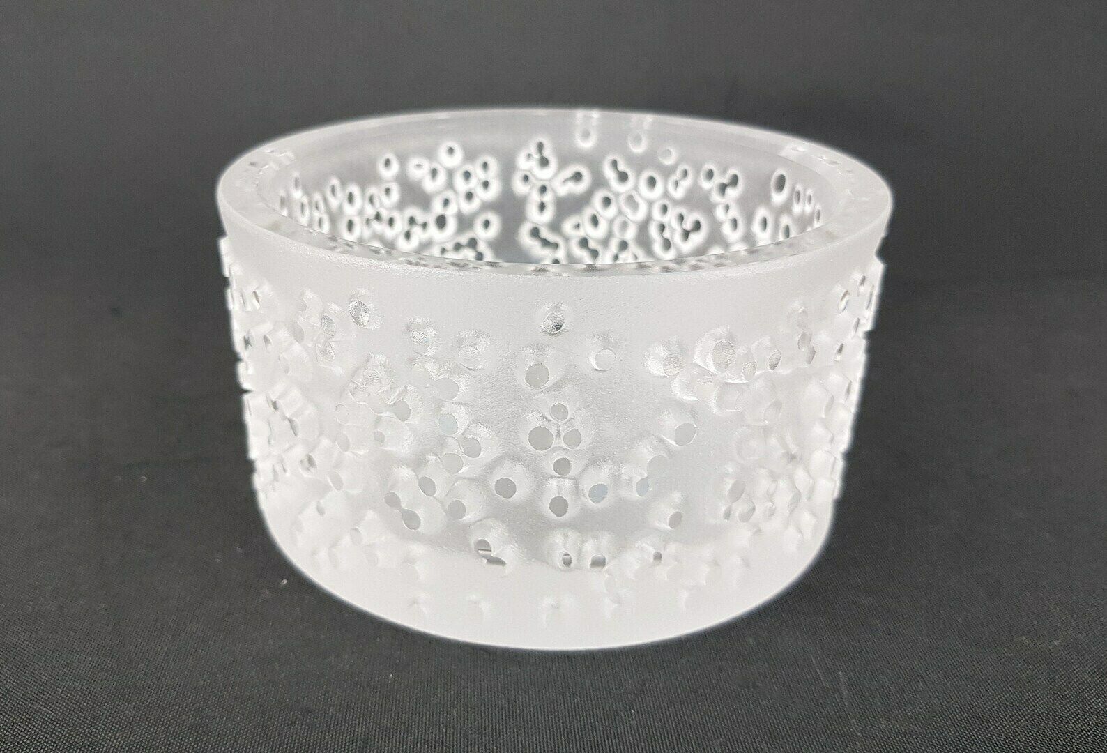 Vintage 1970s Peill Und Putzler Frosted Glass Bowl, West Germany