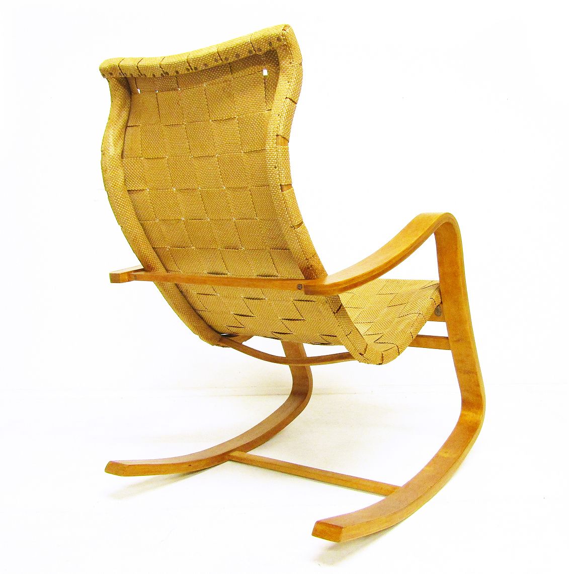 1940s Swedish Modernist Bent Ply Rocking Chair In Birch By Gustaf Axel Berg photo Furniture