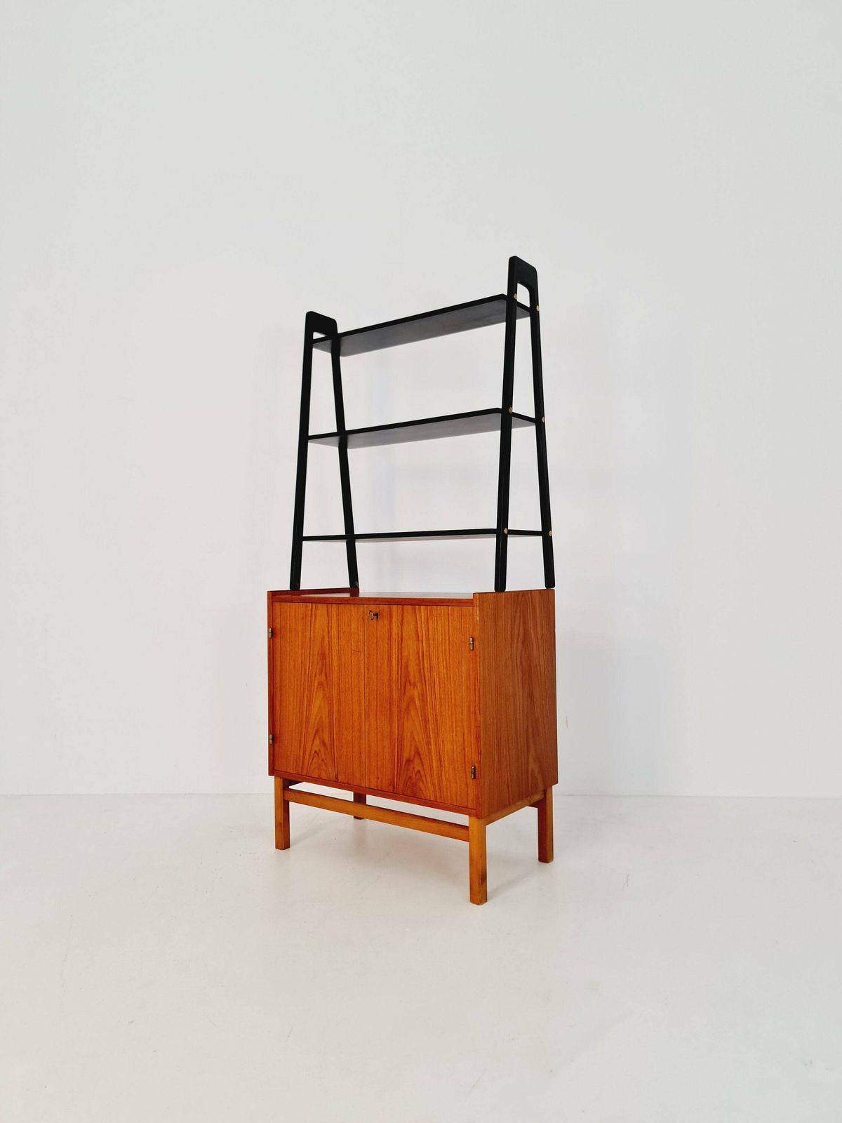 Free Standing Vintage Bookshelf System/ Book Case Teak By Bengt Ruda, 1960s