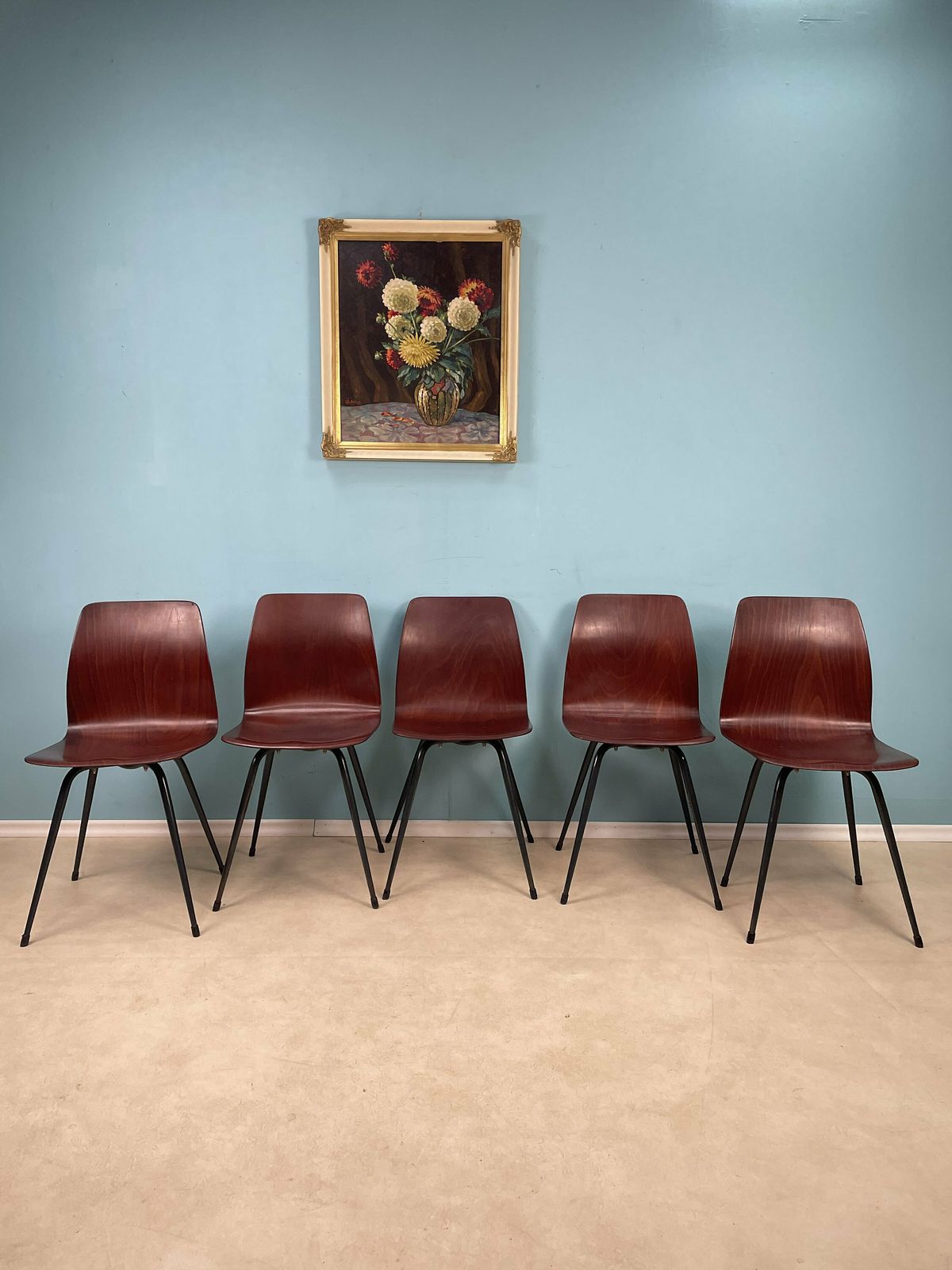 1/5 Mid Century German Chair By Elmar Flötotto In Pagwood photo furniture