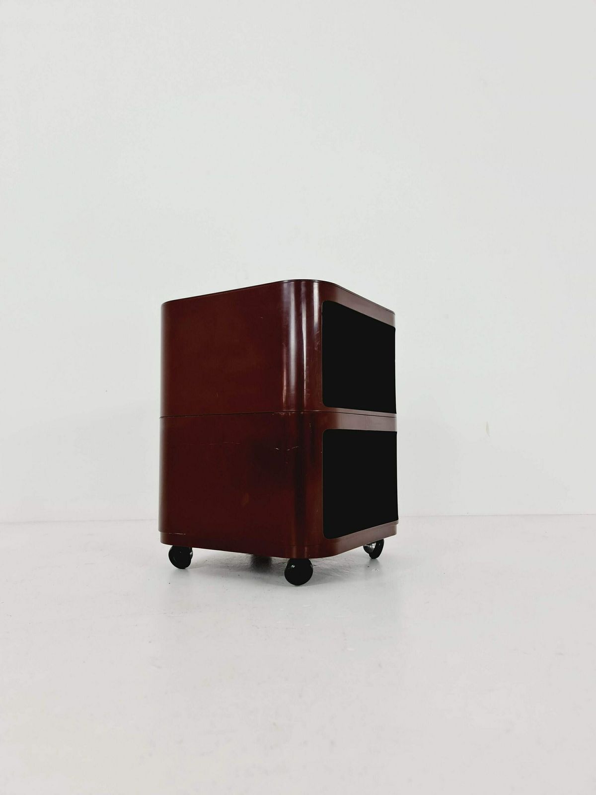 Brown Componibili Square Serving Trolley By Anna Castelli For Kartell   Italy 1960s Model 4970 photo for sale