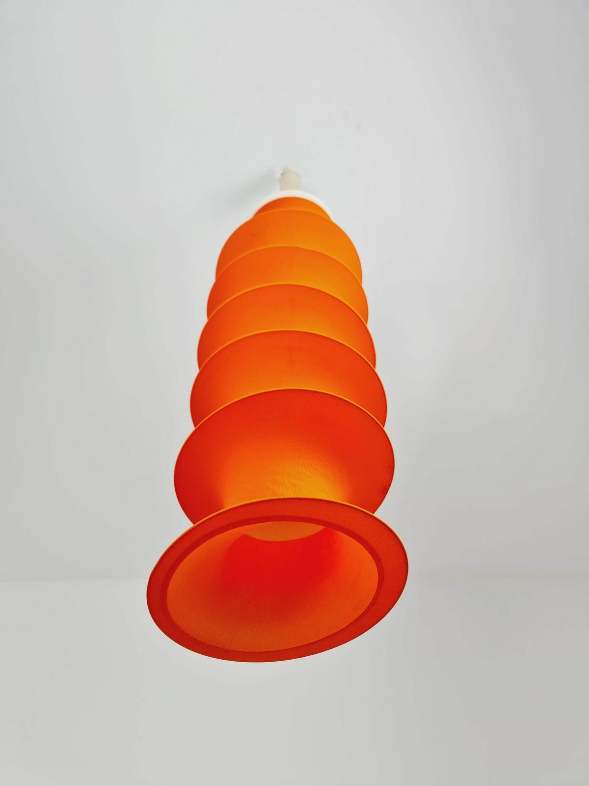 Italian Orange Milano Falkland Pendant Lamp By Bruno Munari For Danese, 1970s photo for sale
