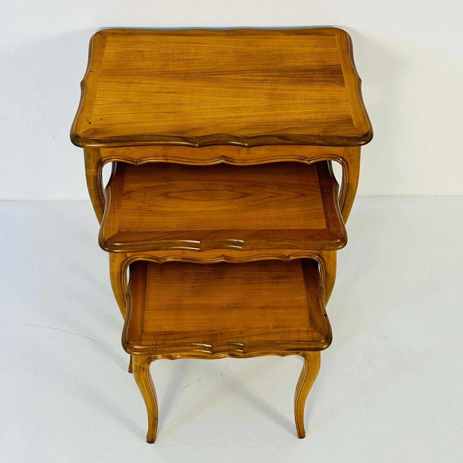 Antique French Nesting Tables, 1930s, Set Of 3 photo furniture
