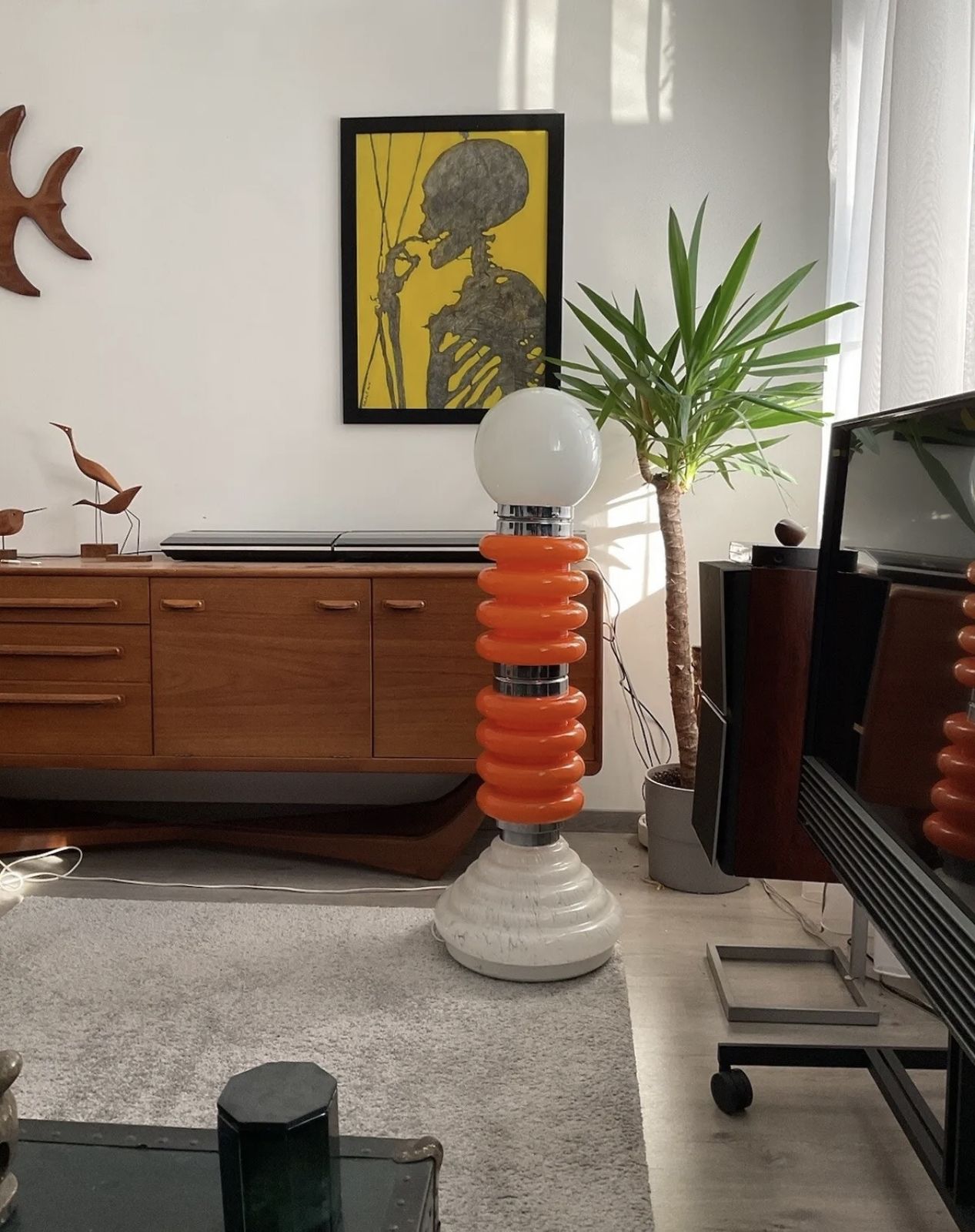 Space Age Murano Glass Floor Lamp By Carlo Nason For Mazzega, Italy, 1960s photo for sale