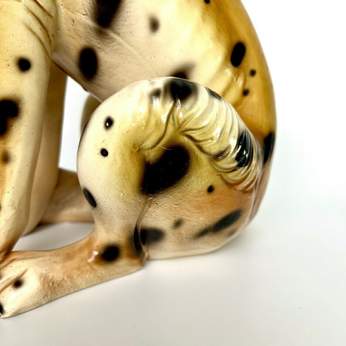Xl Vintage Hand Painted Ceramic Tiger Figurines 1970s photo vintage