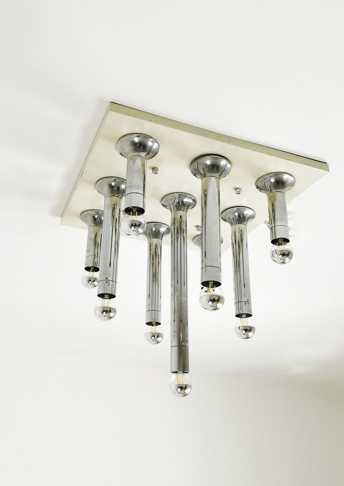 Rare Vintage Large Chandelier, Ceiling Lamp By Motoko Ishii For Staff, 1960s photo vintage