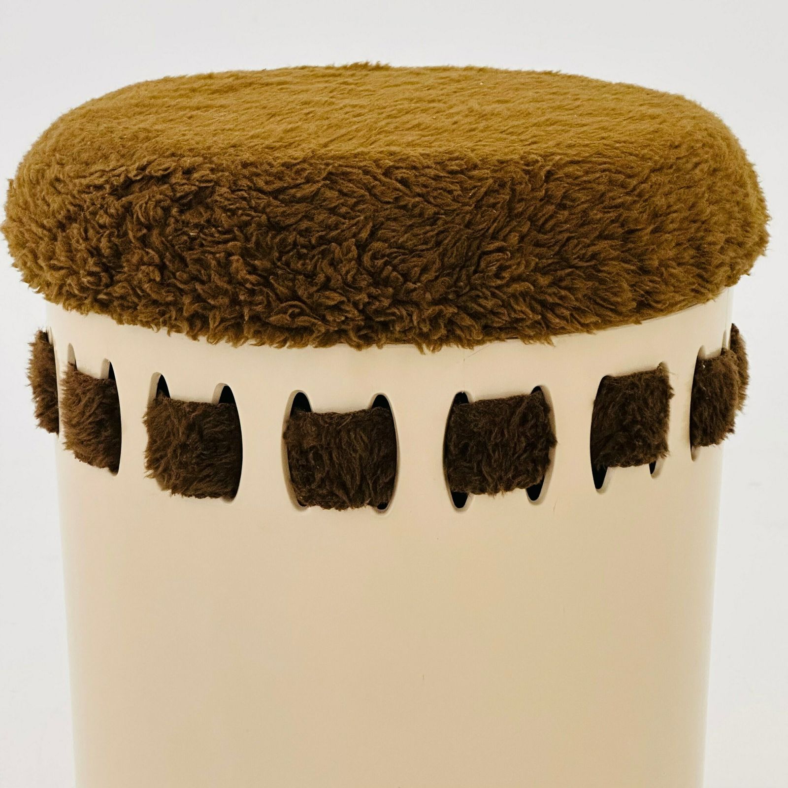 Vintage Laundry Basket From Emsa, West German Storage Stool, Space Age Stool 1970s photo Furniture