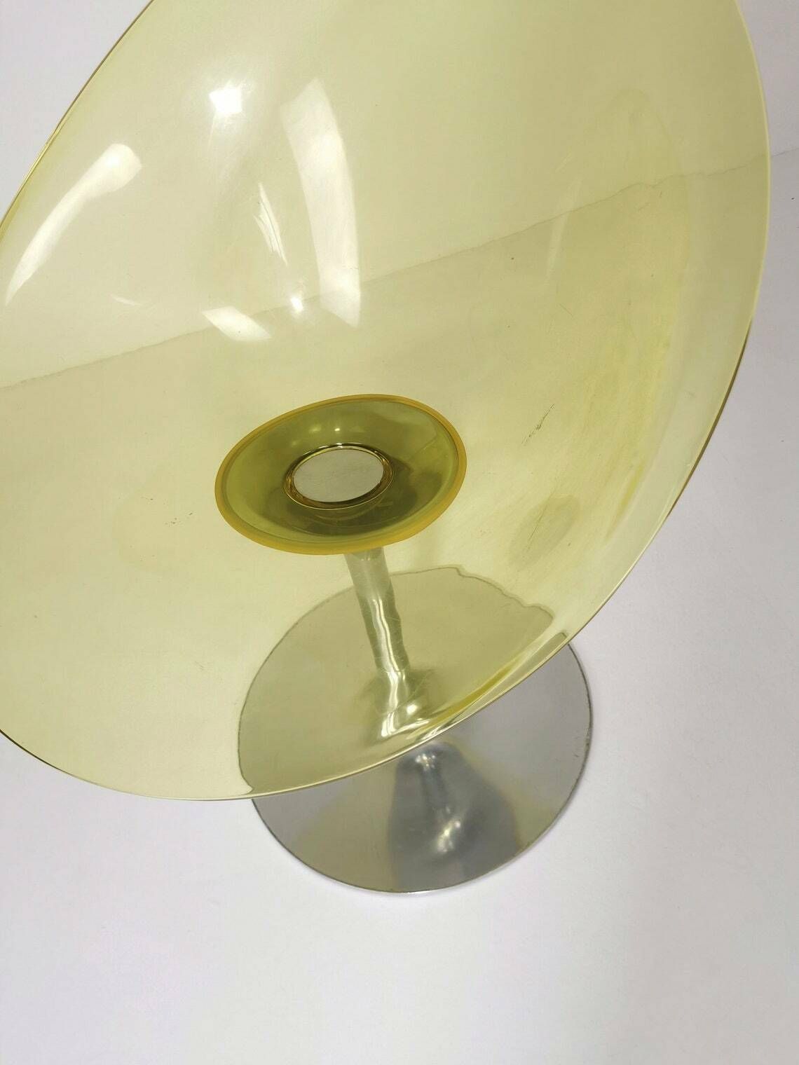 Yellow Eros Chair With Aluminum Swivel Base By Philippe Starck For Kartell. Italy. photo Furniture