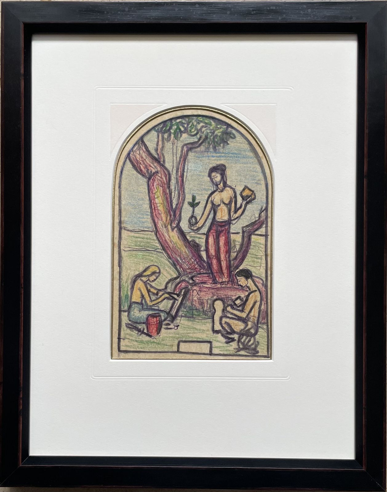 Harry Carleton Attwood   1930s Art Deco Design For A Mural For Eltham Palace
