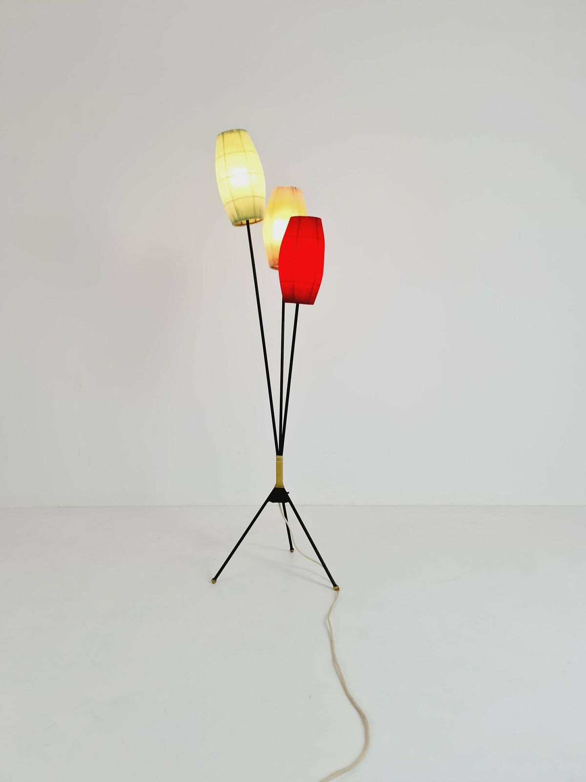 Tripod Swedish Vintage Floor Lamp In Metal By Möller Armatur Eskilstuna Mae, 1950s photo furniture