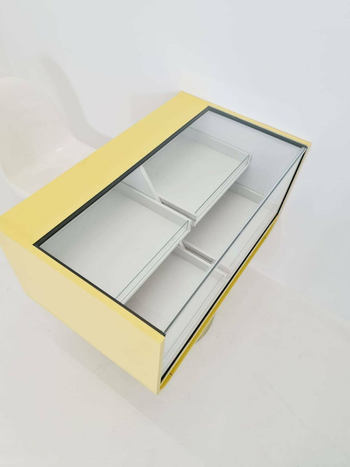 Space Age Mid Century Tulip Show Case Drawers With Glass Front 1970s photo buy