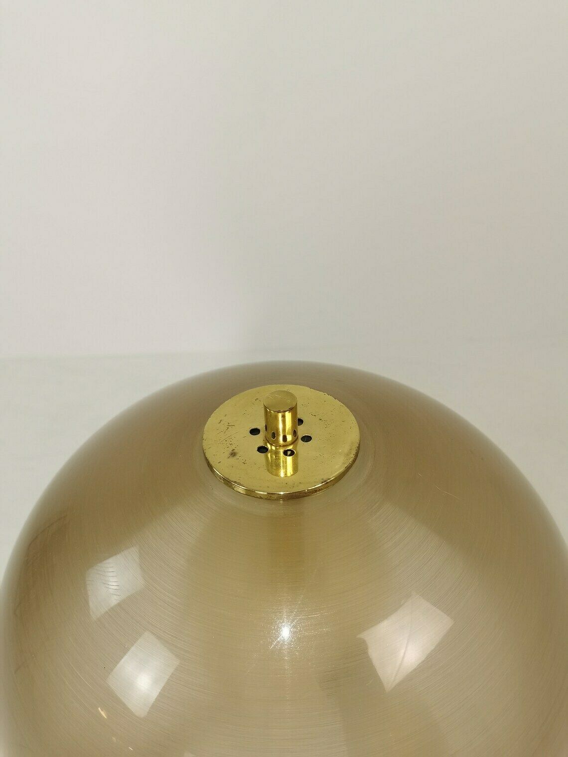 Large Mid Century Swiss Brass Mushroom Table Lamp From Swisslamps photo for sale