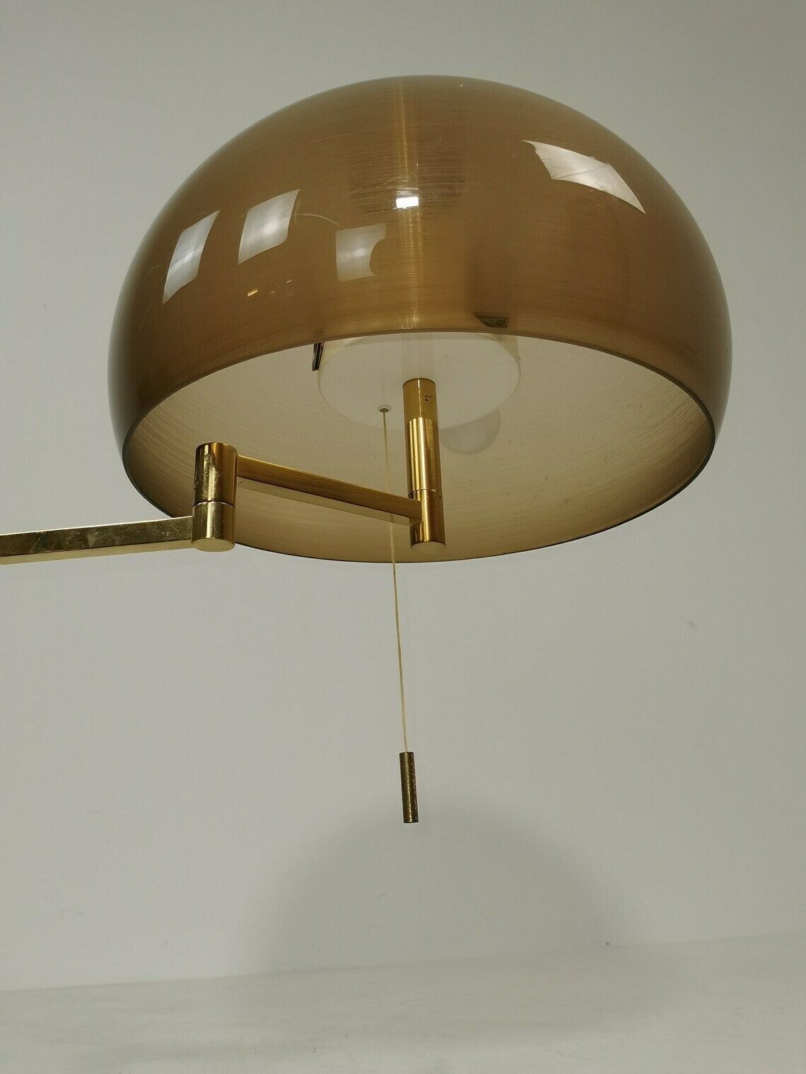 Large Mid Century Swiss Brass Mushroom Table Lamp From Swisslamps photo 484.0