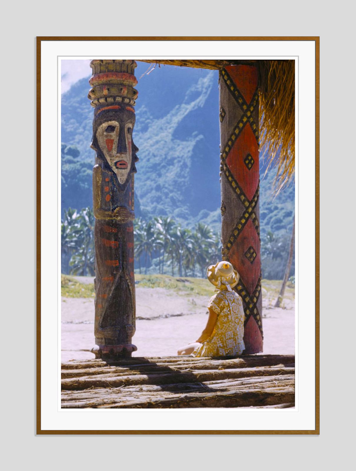 Hawaiian Scenes By Toni Frissell Oversize Archival Pigment Print Framed In Brown