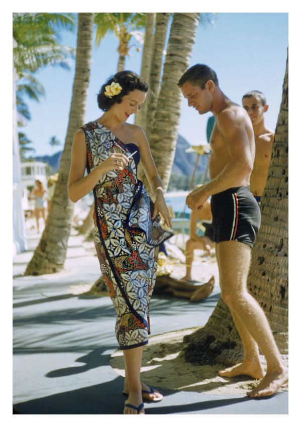 Hawaiian Scenes By Toni Frissell Oversize Archival Pigment Print Framed In Brown photo furniture