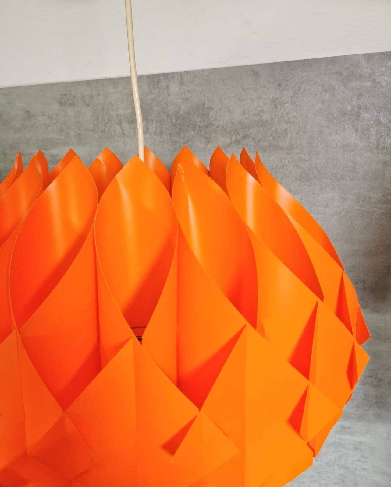 Vintage Orange Butterfly Xl Size Pendant Lamp By Lars Schiøler For Hoyrup, 1960s , Denmark photo for sale