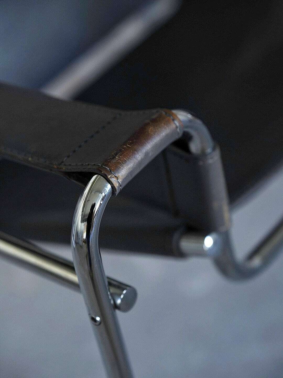 photo furniture Marcel Breuer Wassily Style Grey B3 Chairs 1980s Italy By Fasem