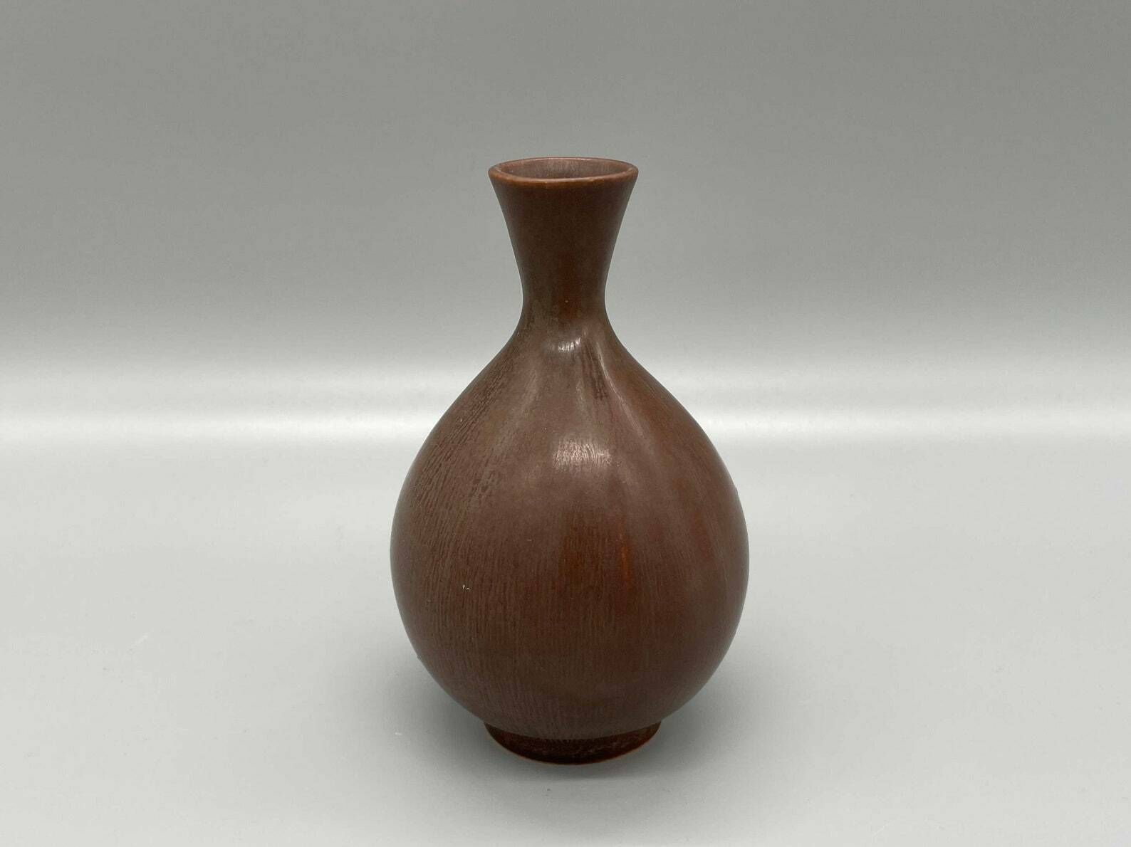 Bruno Karlsson Small Narrow Necked Vase, Stoneware, Sweden 1960s photo furniture
