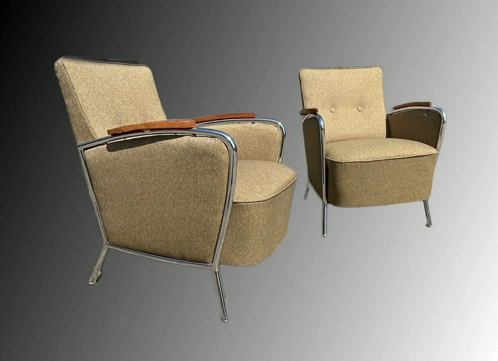 photo furniture Bauhaus Style Armchairs By Joseph Perestegi, 1960s Set Of 2