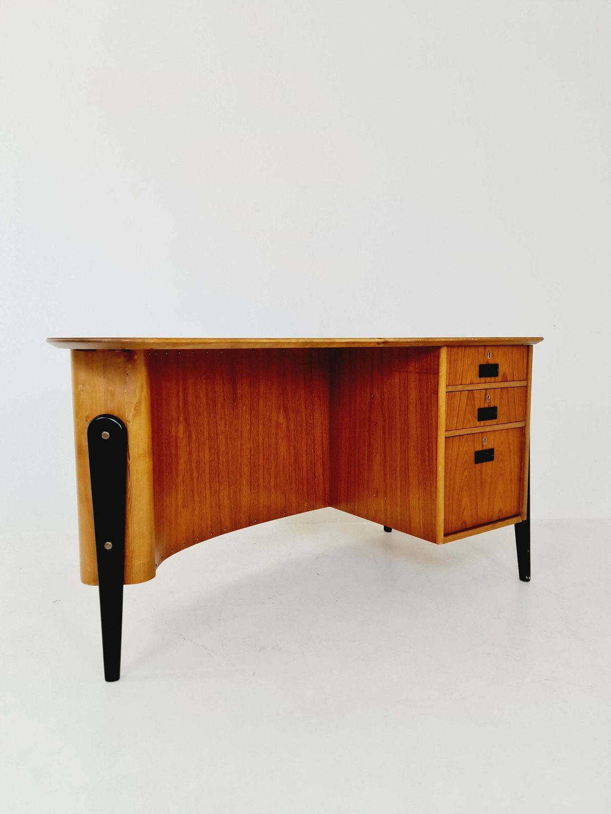 Midcentury Teak Desk By Göran Strand For Lelångs Möbelfabrik, Sweden, 1960s photo furniture